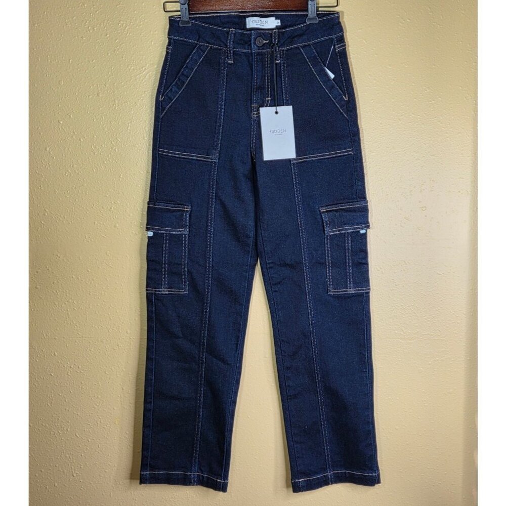 Hidden Tracey Cargo Straight Stretch Jean, Size: 26